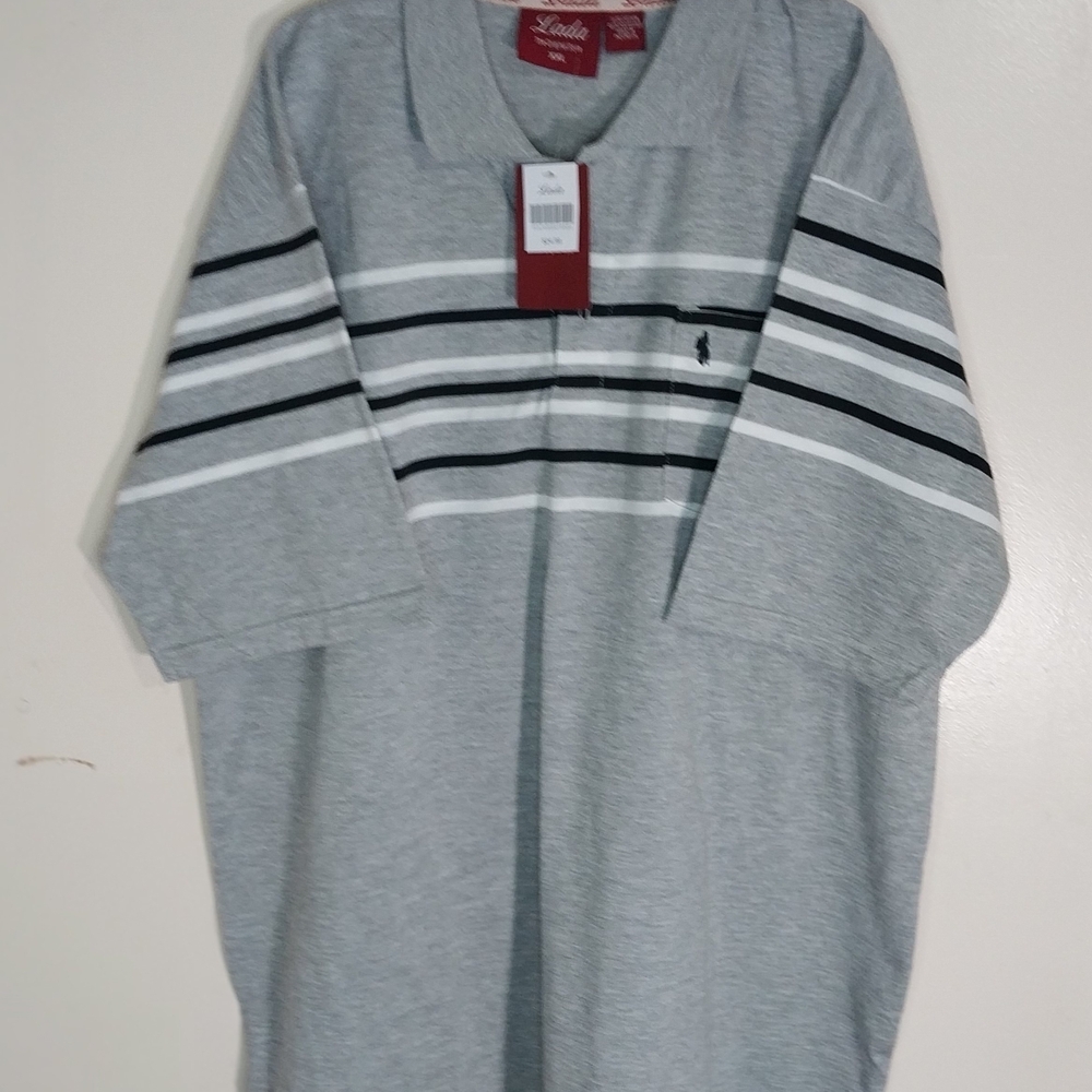 Lada NWT Men's Shirt XXL with Gray and Black Stripes